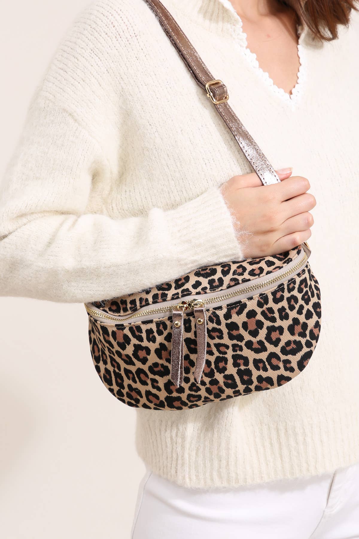 Rosalia Bag: Camel Leopard