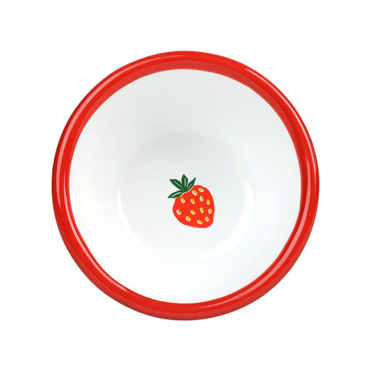 Strawberry Enamel Bowl