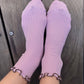 The Petite Ruffled Modal Socks in Lilac
