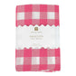 Pink & White Gingham Fabric Tablecloth