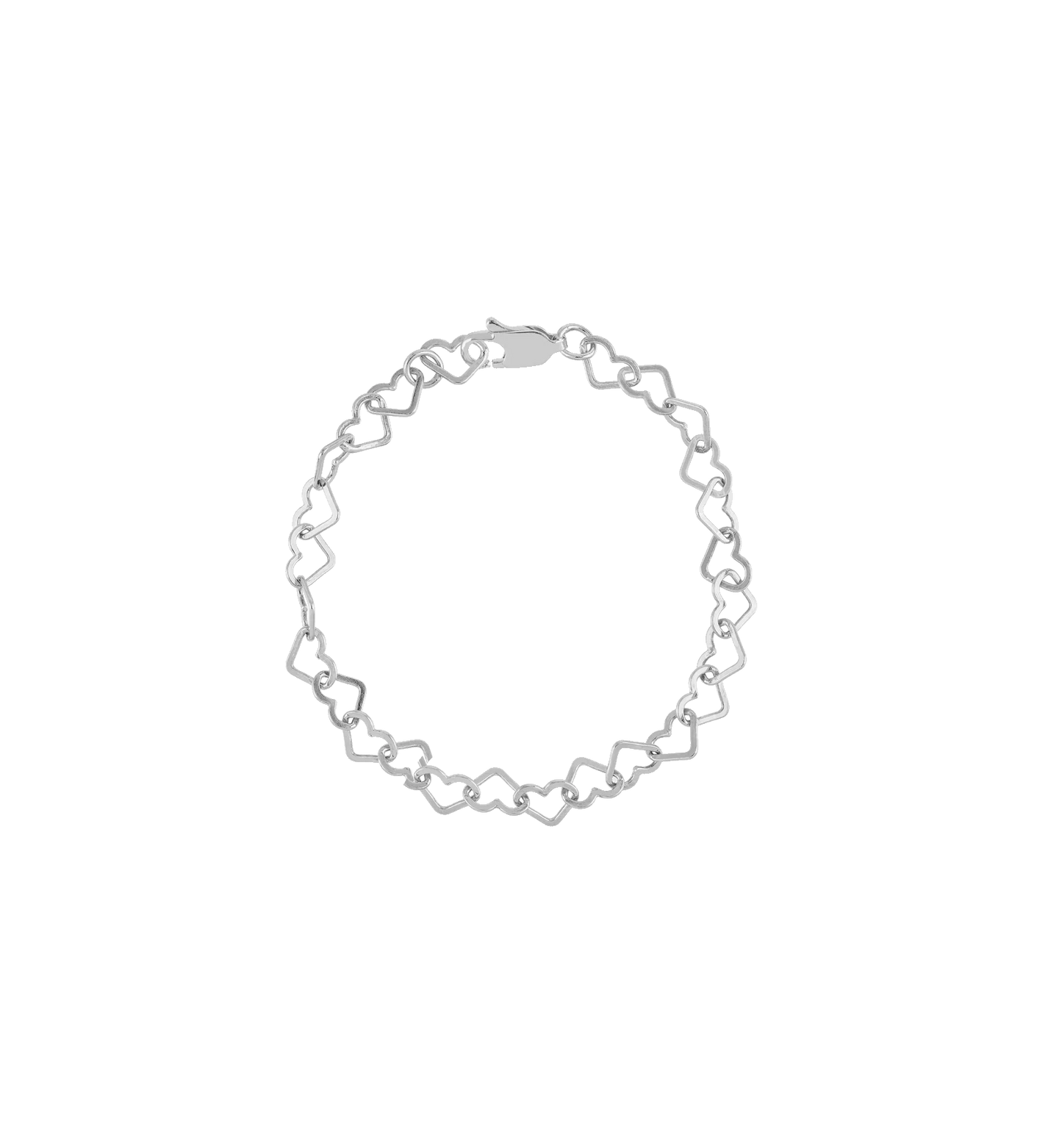 Linked Hearts Bracelet : Silver