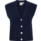 Navy Povoke Waistcoat
