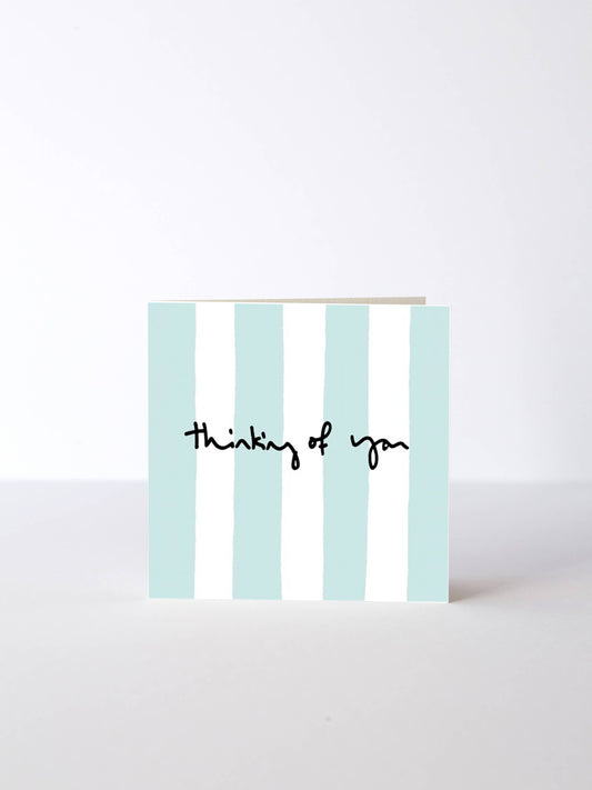 Thinking of you Stripe Card: Blue / Matte