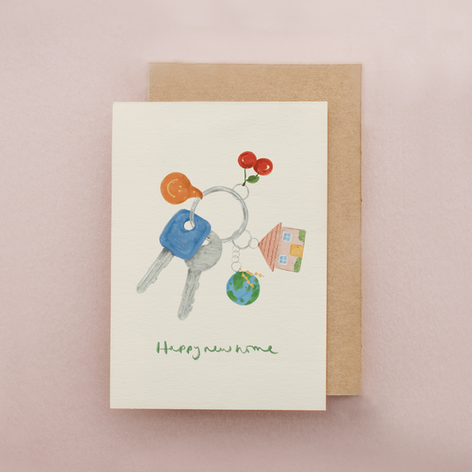 House Keys New Home Housewarming Keyrings Card for Friends