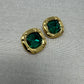 Sofia Chunky Gem Stone Earrings : Green