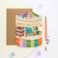Fairground Carousel Shaped Birthday Card