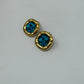 Sofia Chunky Gem Earrings : Blue