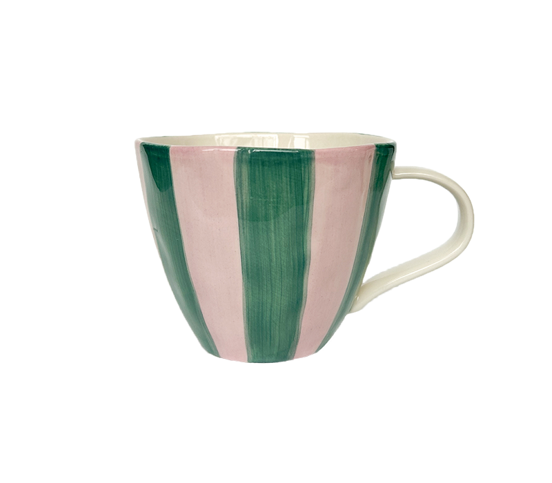 Purple Green Stripe Mug