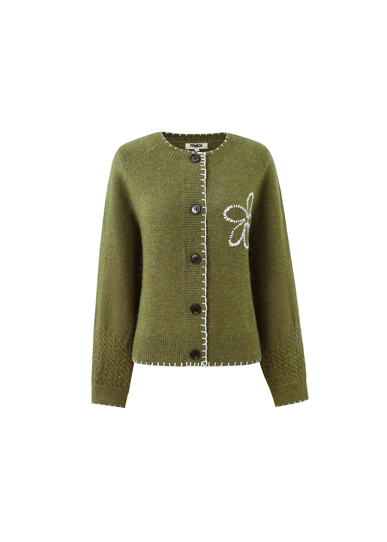 BERGAMOT KHAKI CARDIGAN