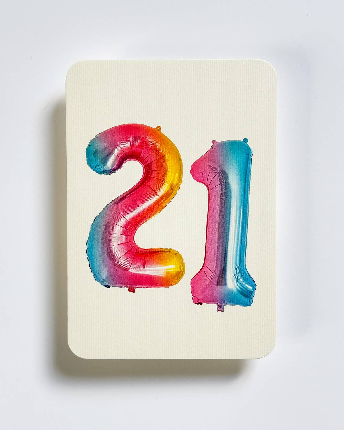 Birthday Balloon No.21 Greeting Card: Individual
