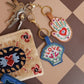 Beaded Keyring - Love Shell