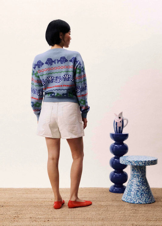 LIGHT BLUE CARDIGAN FEDERICA