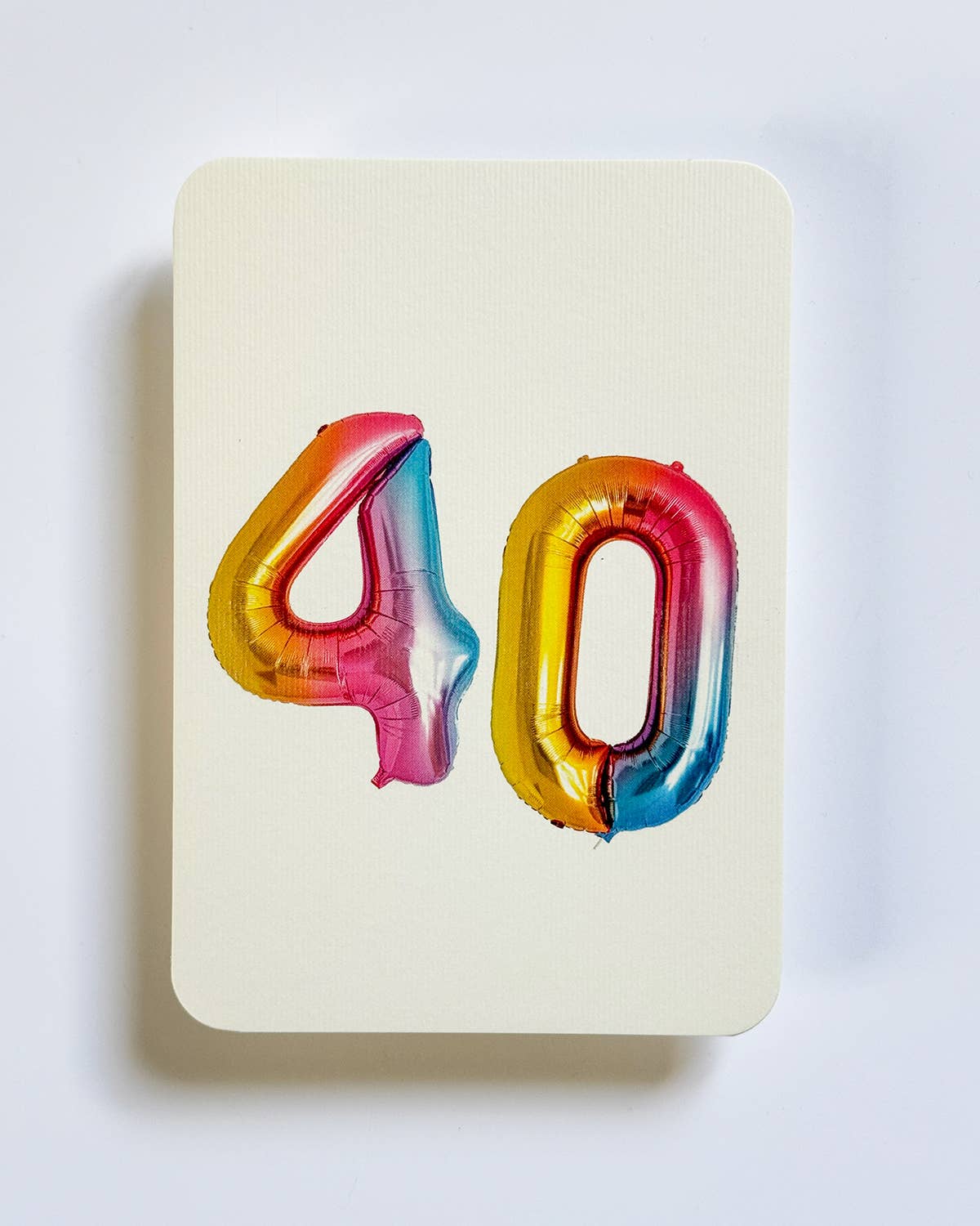 Birthday Balloon No.40 Greeting Card: Individual