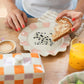 Orange/Lilac Check Butter Dish