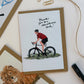 Cycling Father's Day Love Dad Travelling Adventures Card