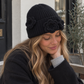 Crochet Flower Knit Beanie