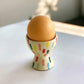 Egg cup ceramic dots