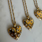 Chunky Gem Heart Necklace : Clear