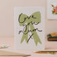 'Love You Mum' Bow Handwriting Mother's Day Card: Naked