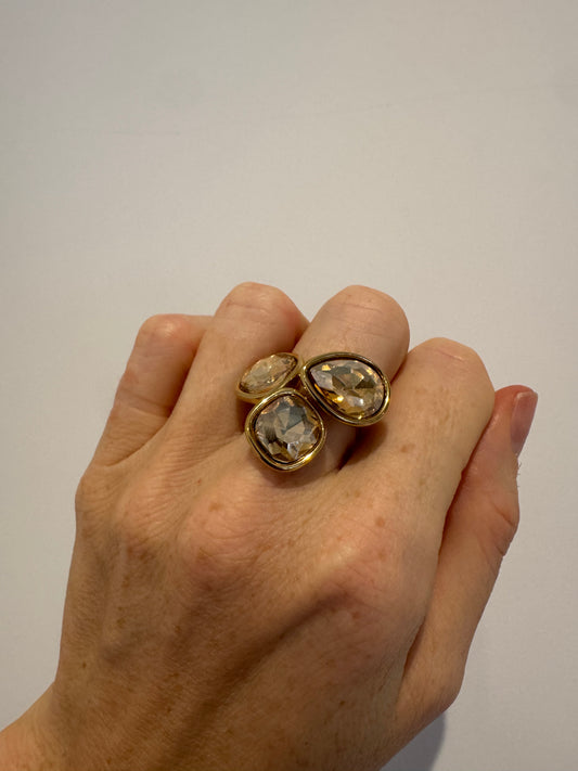 Champagne Crystal Ring