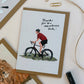 Cycling Father's Day Love Dad Travelling Adventures Card