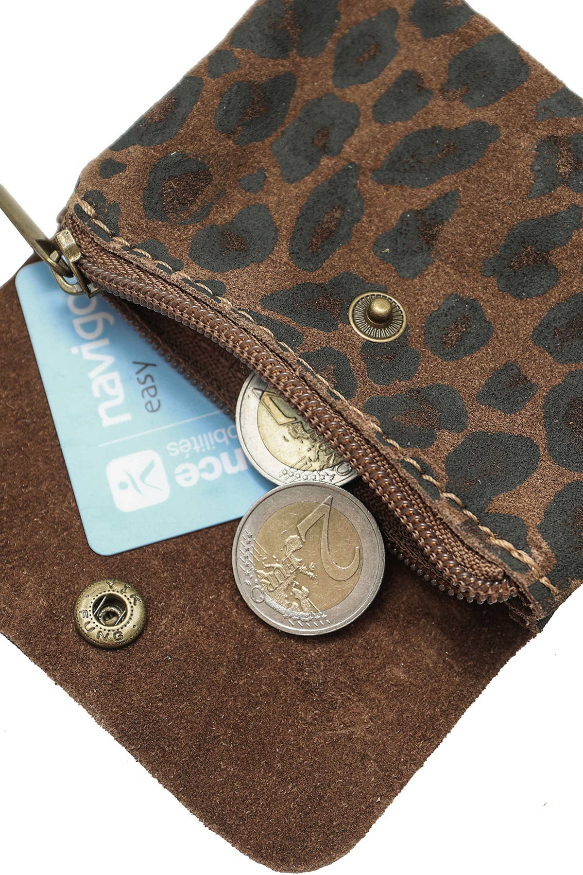 LUCE purse: Brown Leopard