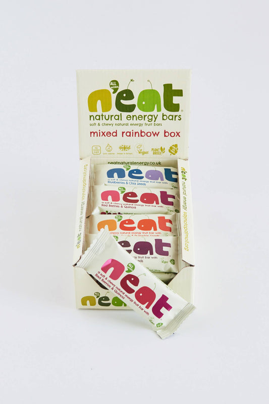 N'eat Natural Energy Bars Mixed Rainbow Box 16x45g