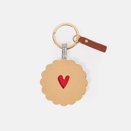 Heart Jam Biscuit Novelty Keyring