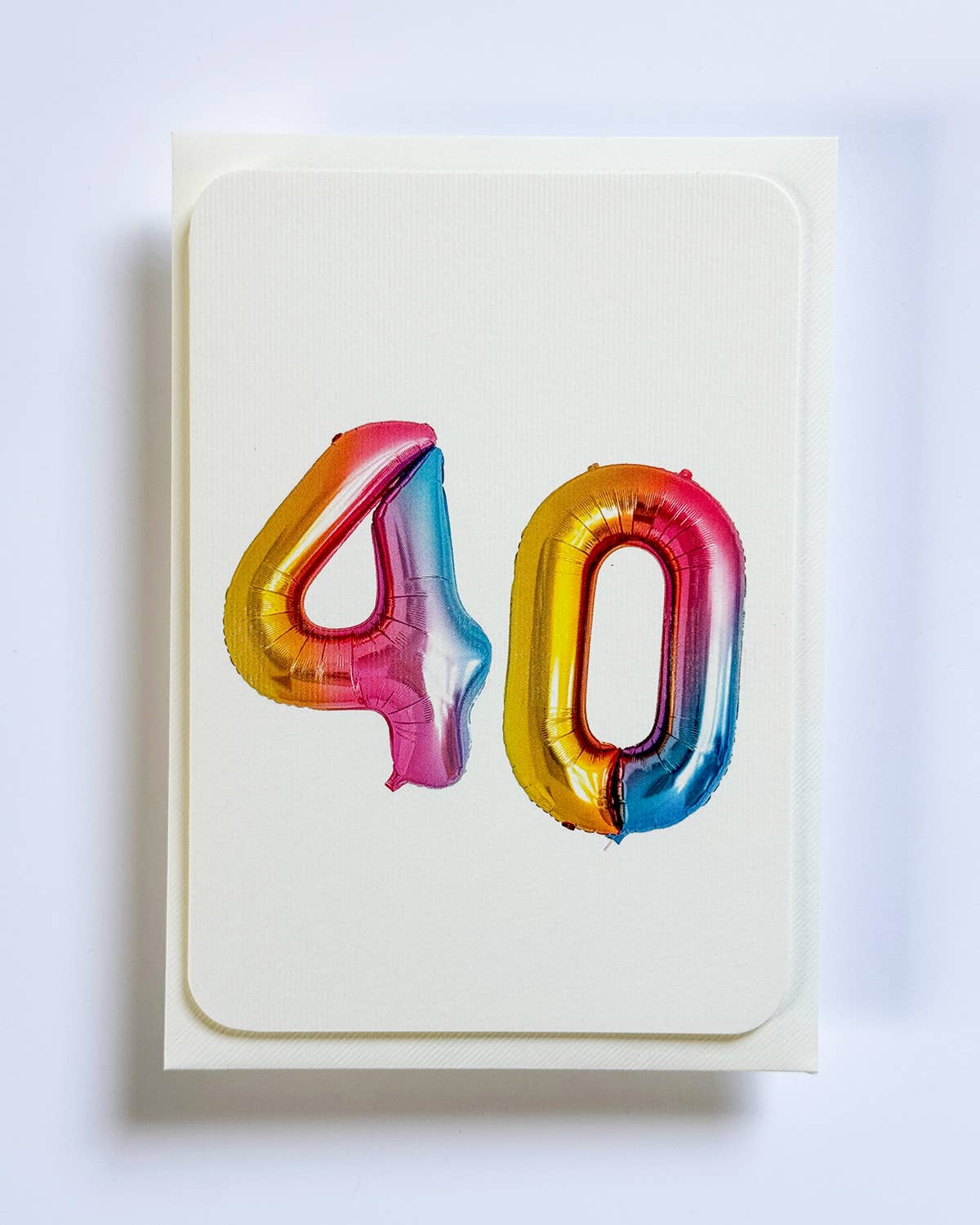 Birthday Balloon No.40 Greeting Card: Individual