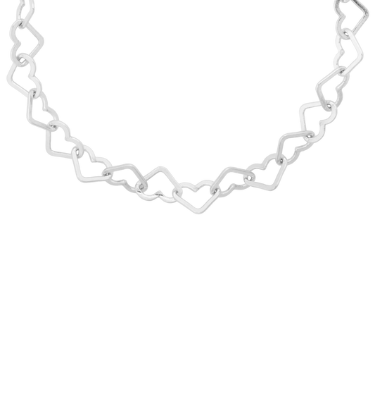 Linked Hearts Bracelet : Silver
