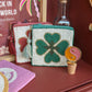 Square Pouch / PurseLucky Clover Green