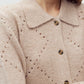 PALLIOMA-M KNIT CARDIGAN - LIGHT BEIGE