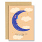Moon kisses birthday card