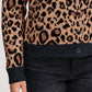 Leopard Print Knit Cardigan