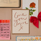 'Love You More X' Handwritten Valentine's Card : Naked