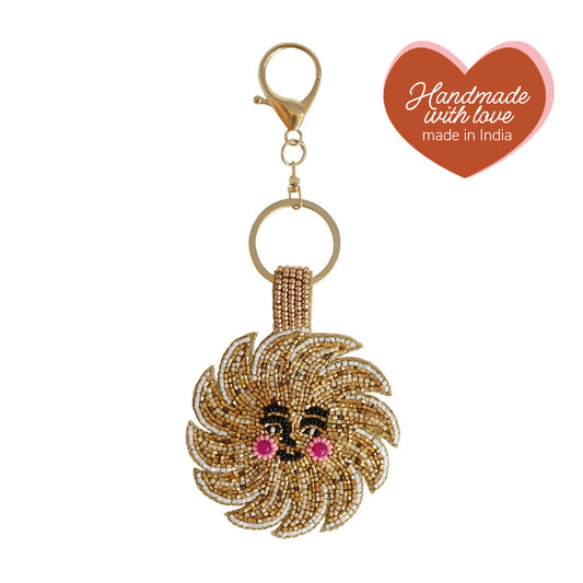 Beaded Keyring - Smiley Sun