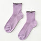 The Petite Ruffled Modal Socks in Lilac