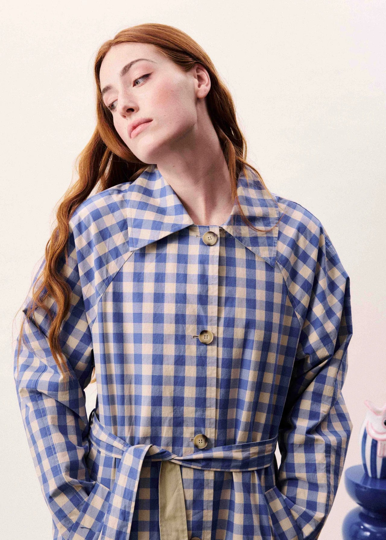 POCAHONTAS TRENCH AZURE BLUE