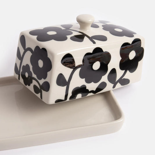 Mono Floral Butter Dish