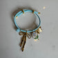 Blue paracord bow bracelet
