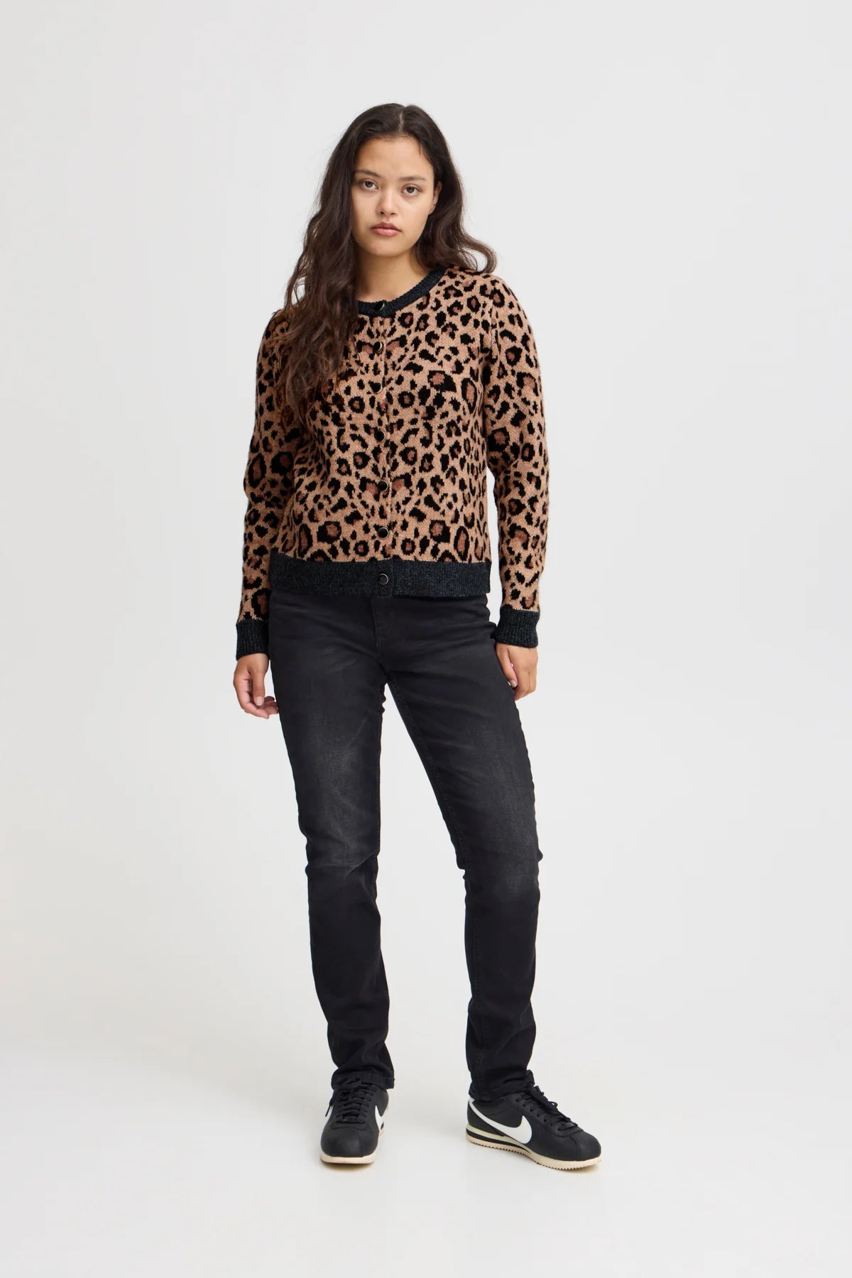 Leopard Print Knit Cardigan