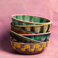 Maegen Woven Bowl - Pink/Navy