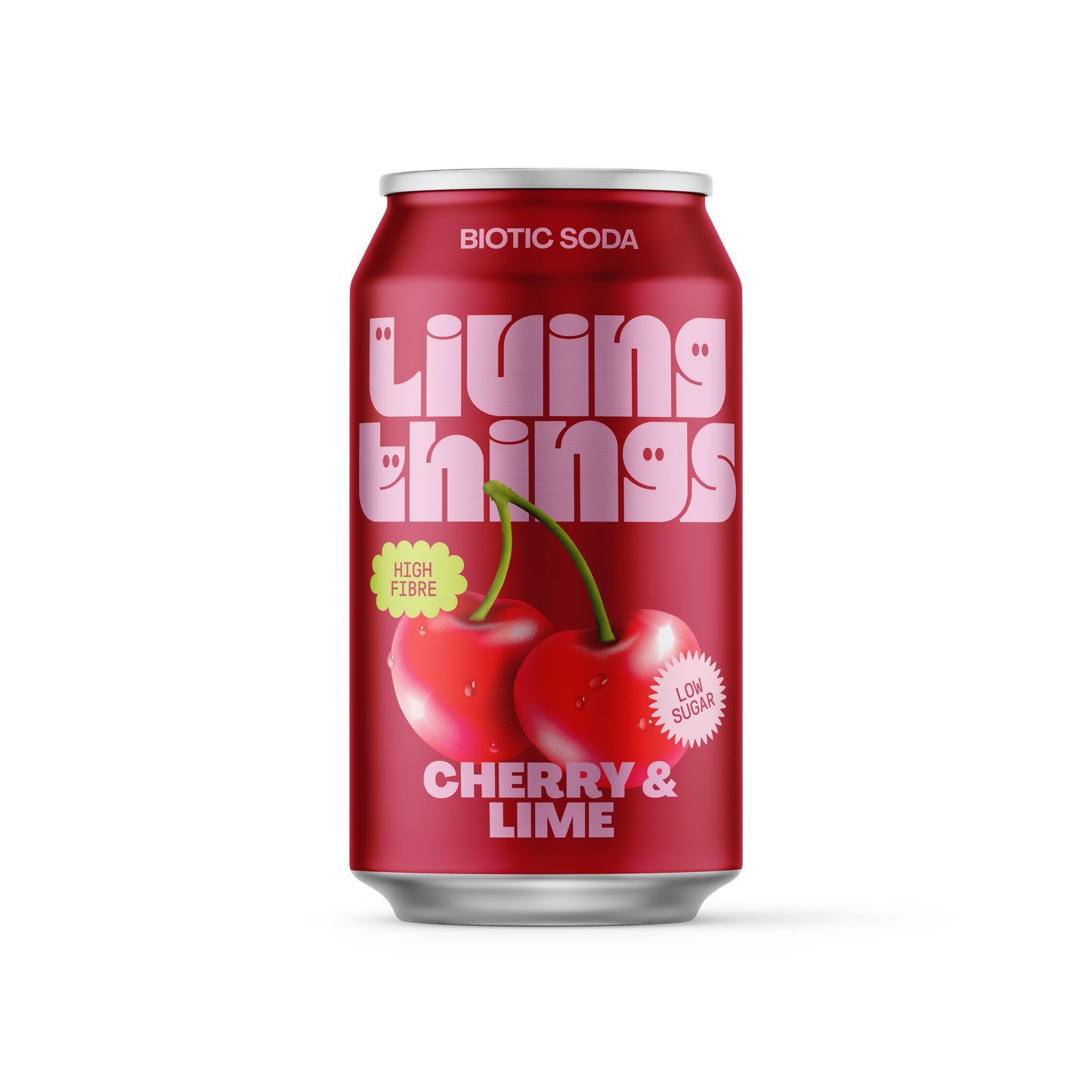 Cherry & Lime Prebiotic Soda - Living Things
