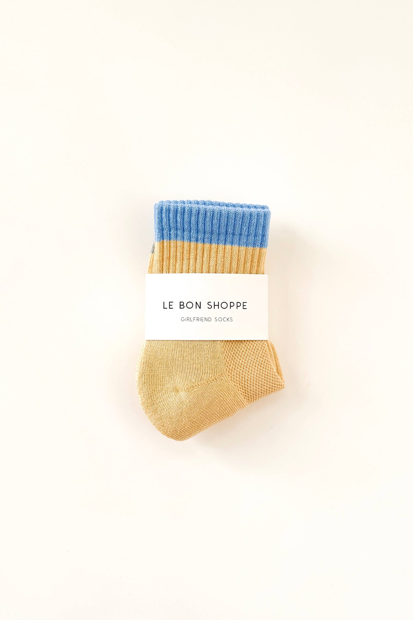 Color Block Girlfriend Socks : Yellow Blue