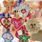 Beaded Keyring - Smiley Sun