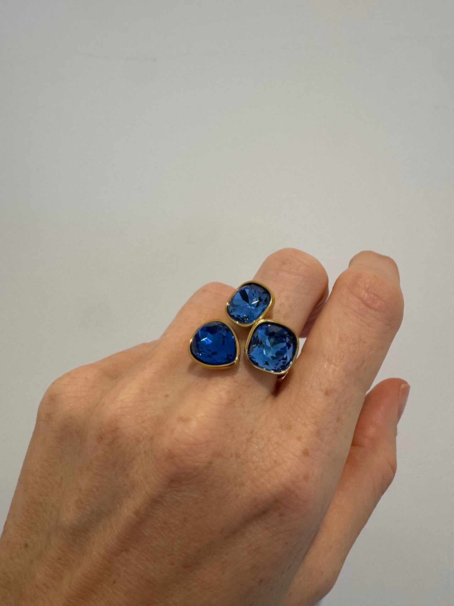Cobalt Blue Crystal Ring