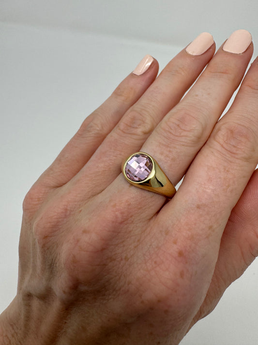 Gina Gem Ring : Pink