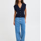 Navy Povoke Waistcoat
