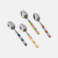 Multi-Stripe Set of 4 Teaspoons