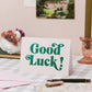 'Good Luck' Card with Biodegradable Glitter: Naked